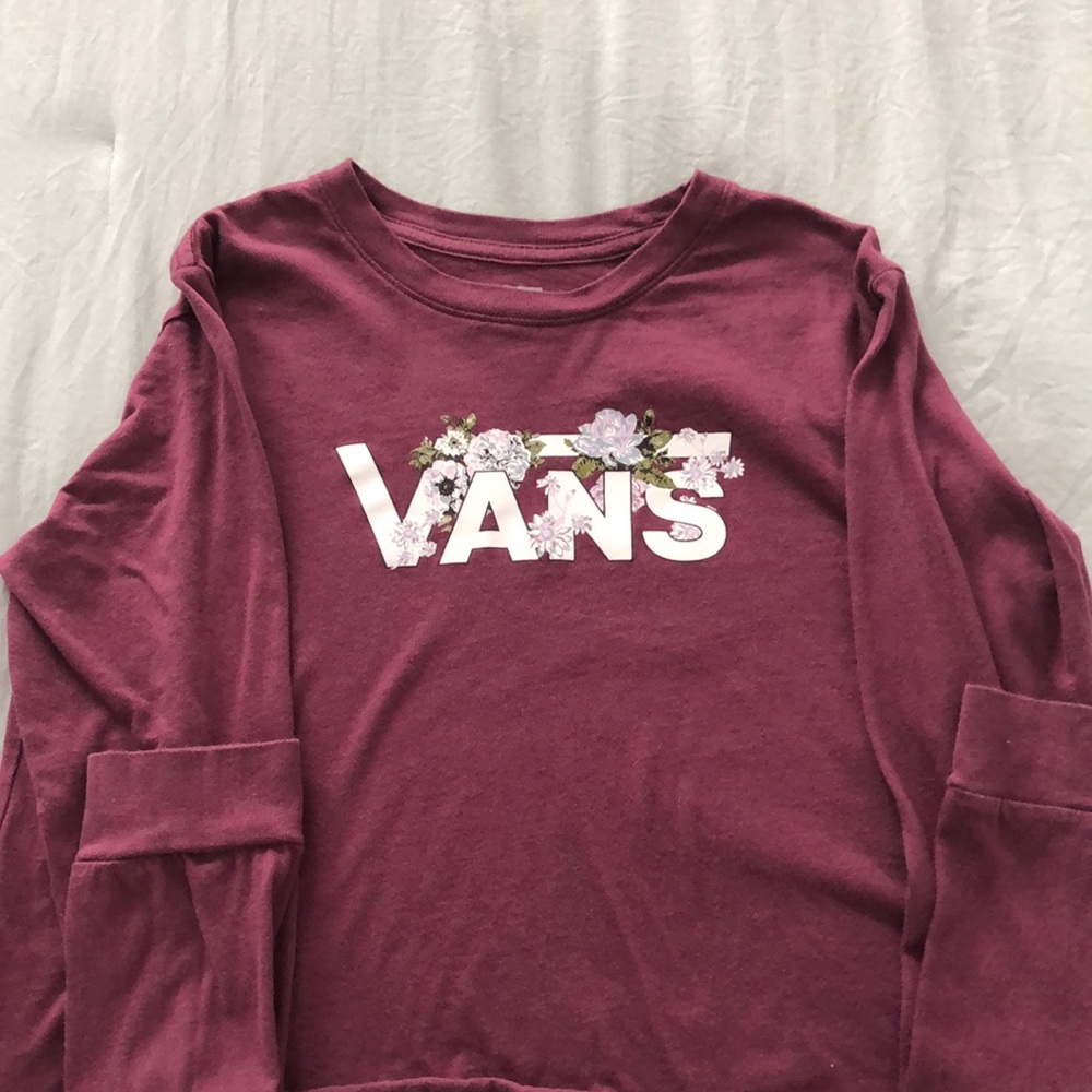 Girls Vans long sleeve crop top